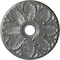 Ekena Millwork Milan Ceiling Medallion (Fits Canopies up to 4 5/8"), Hnd-Painted Silver, 24 1/2"OD x 3 1/2"ID x 1"P CM24MISLS - alternate 1